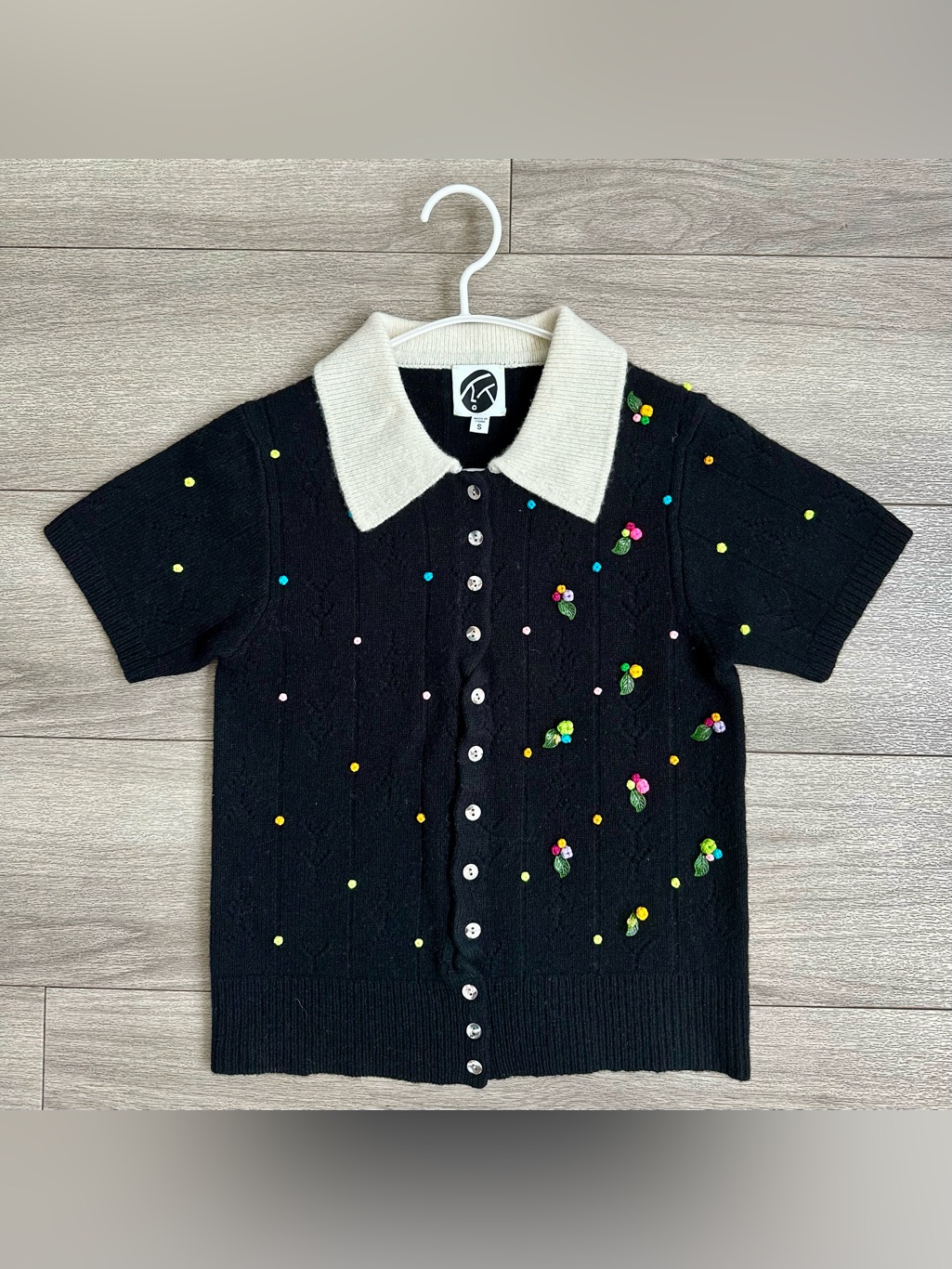 Yanyan Rosie Short Sleeve Cardigan Nwot — image 7 of 8